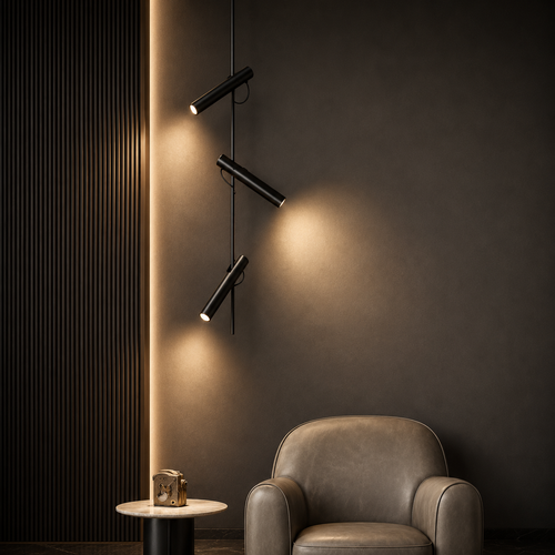 Modern LED Pendant Light Suspension Spot Light Rotatable Foyer Bedroom Dining Room Hanging Lamp