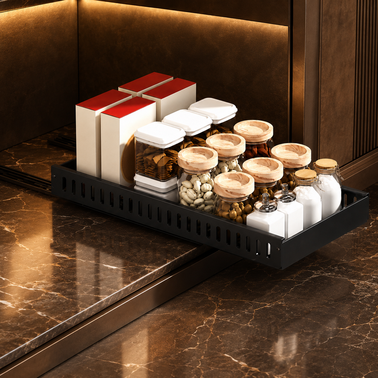 Luxe Glide Pull-Out Pot & Pan Organizer