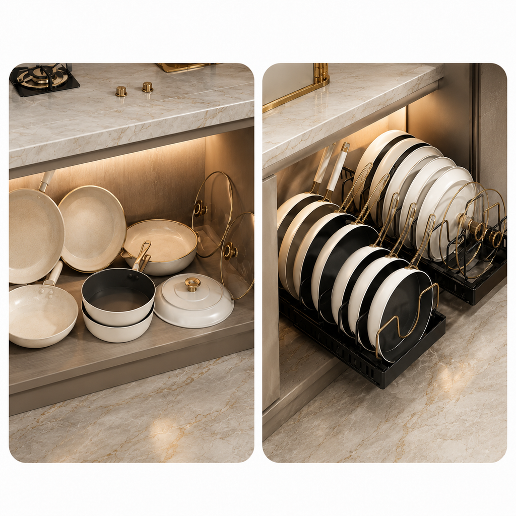 Luxe Glide Pull-Out Pot & Pan Organizer