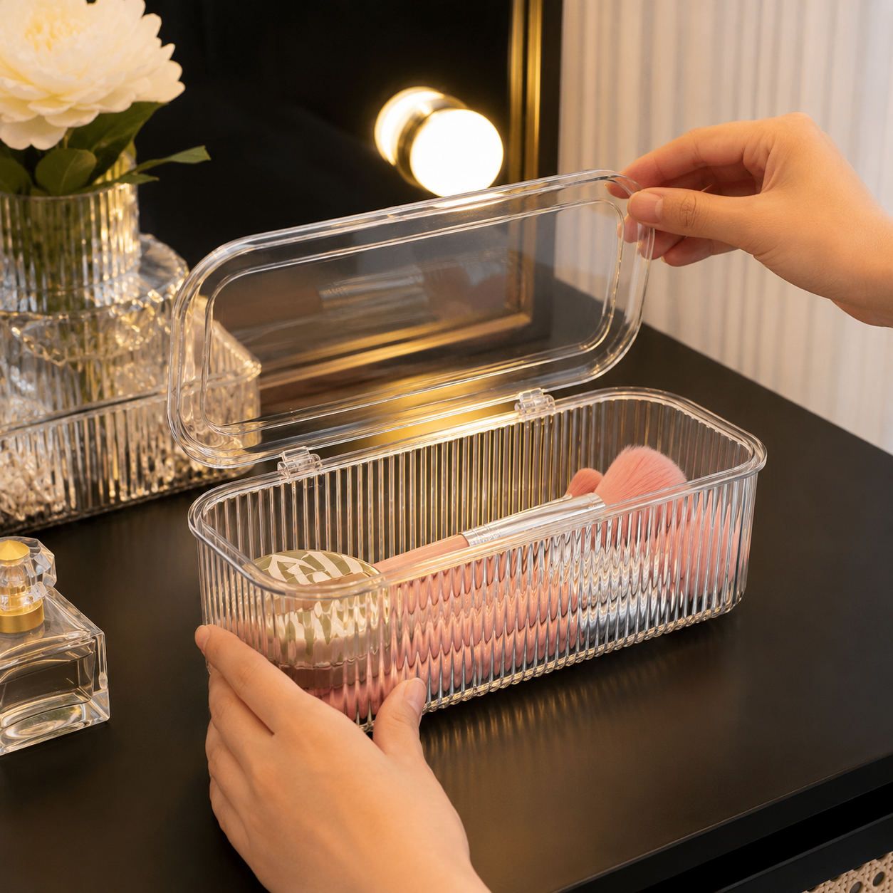 Luxe Crystal Vanity Organizer