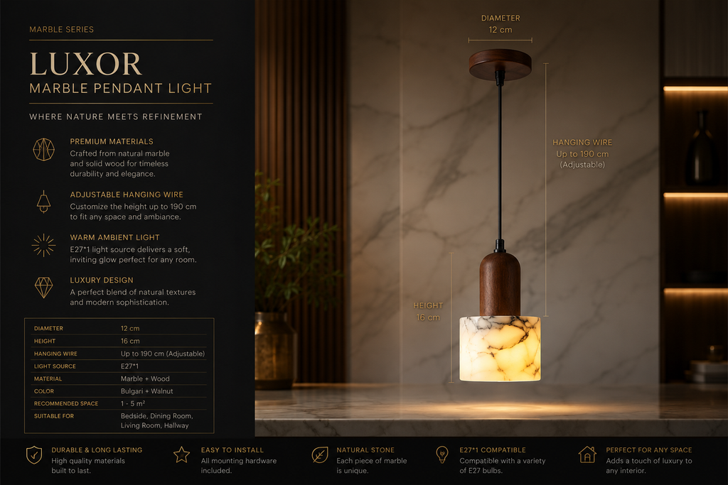 Luxor™ Marble Pendant Light