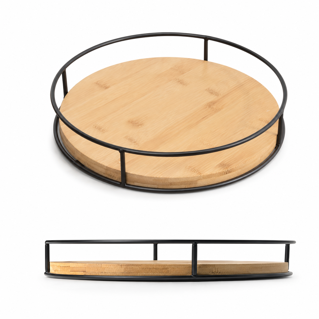 Maison Round Bamboo Vanity Tray