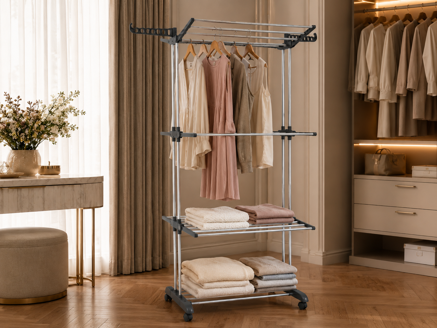 Luxe Folding Garment & Laundry Rack