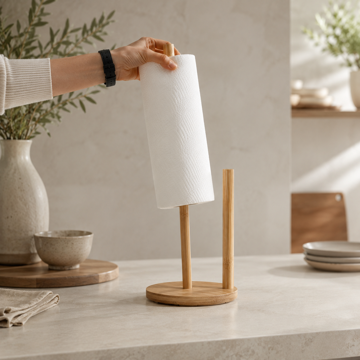 Maison Bamboo™ Paper Towel Holder
