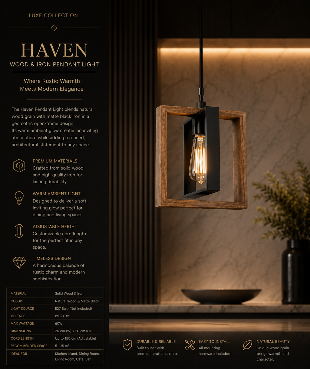 Haven™ Geometric Pendant Light