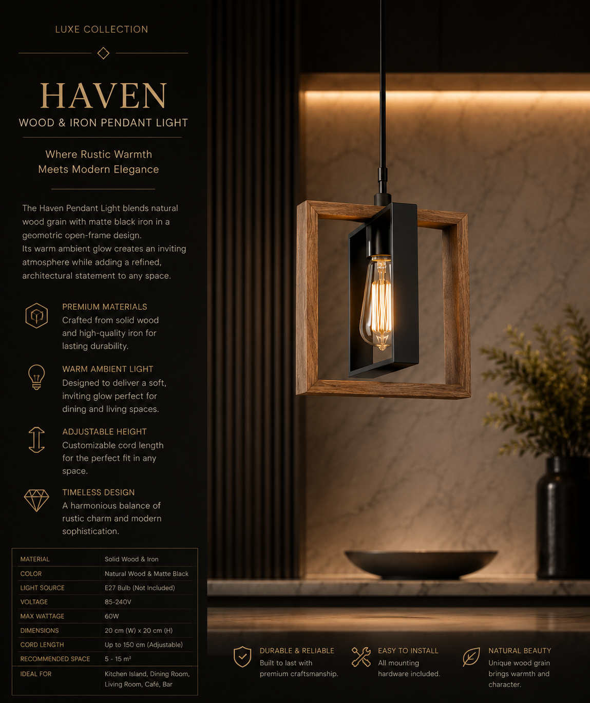 Haven™ Geometric Pendant Light