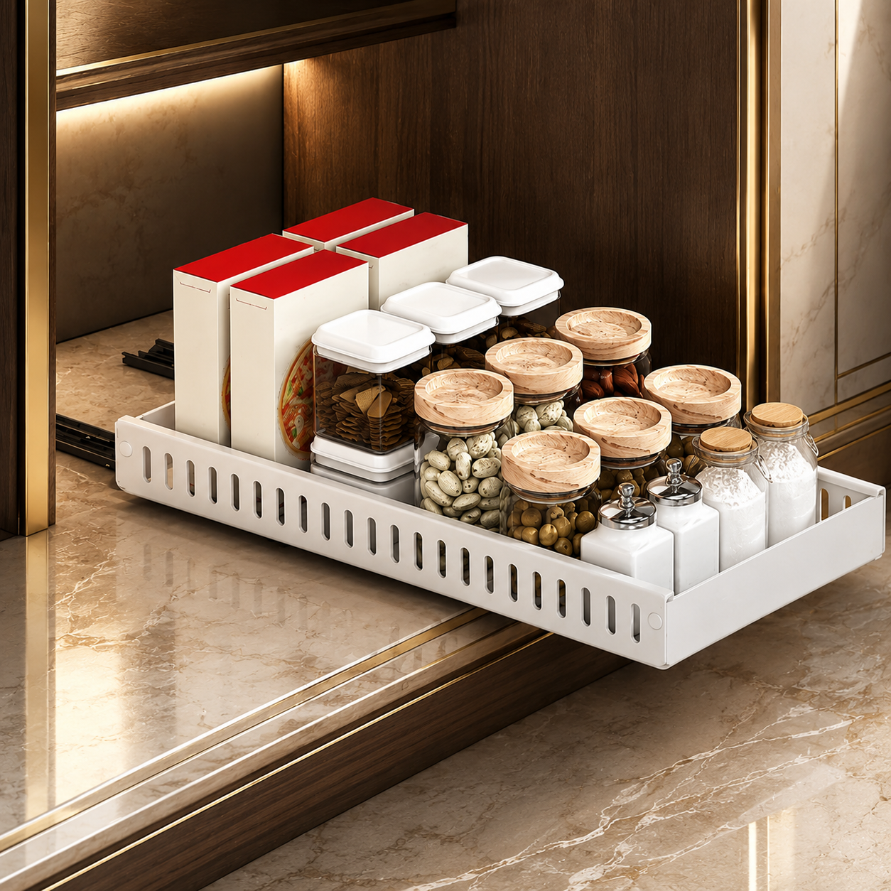 Luxe Glide Pull-Out Pot & Pan Organizer