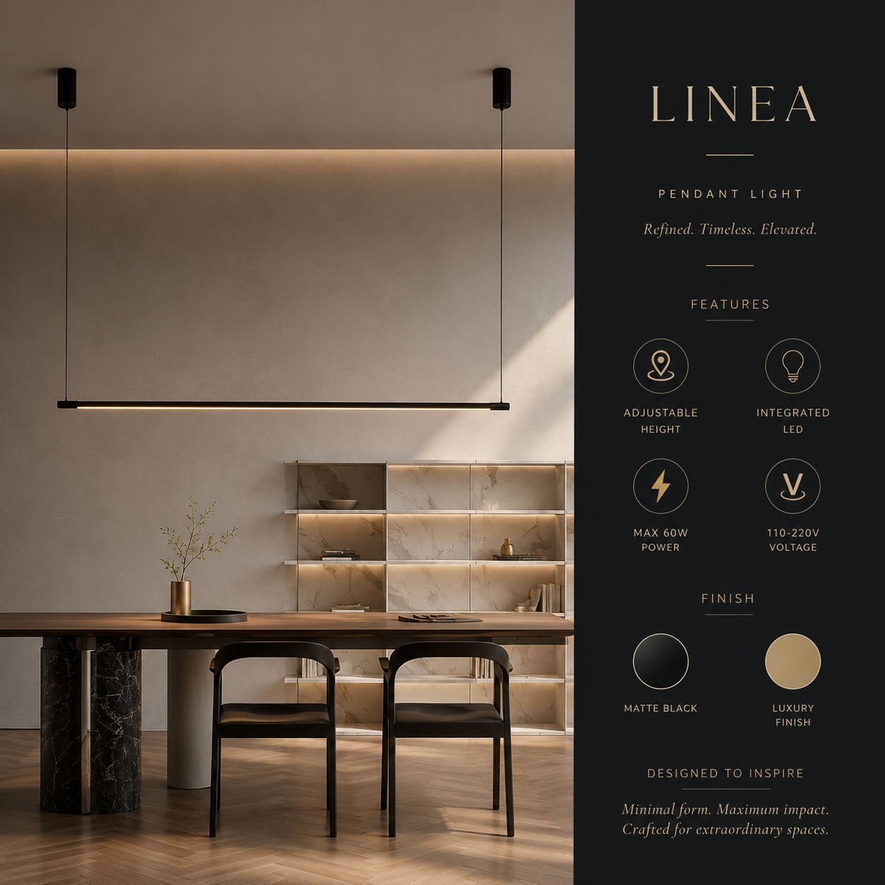 Linear Pendant Light