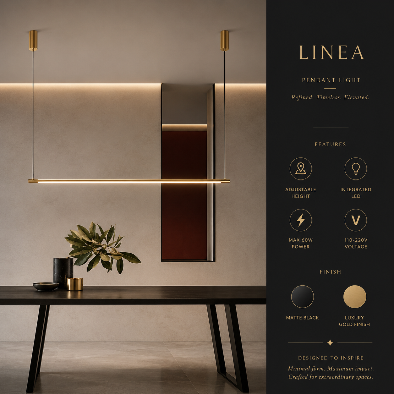 Linear Pendant Light