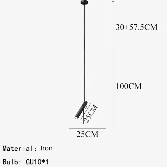 Modern LED Pendant Light Suspension Spot Light Rotatable Foyer Bedroom Dining Room Hanging Lamp