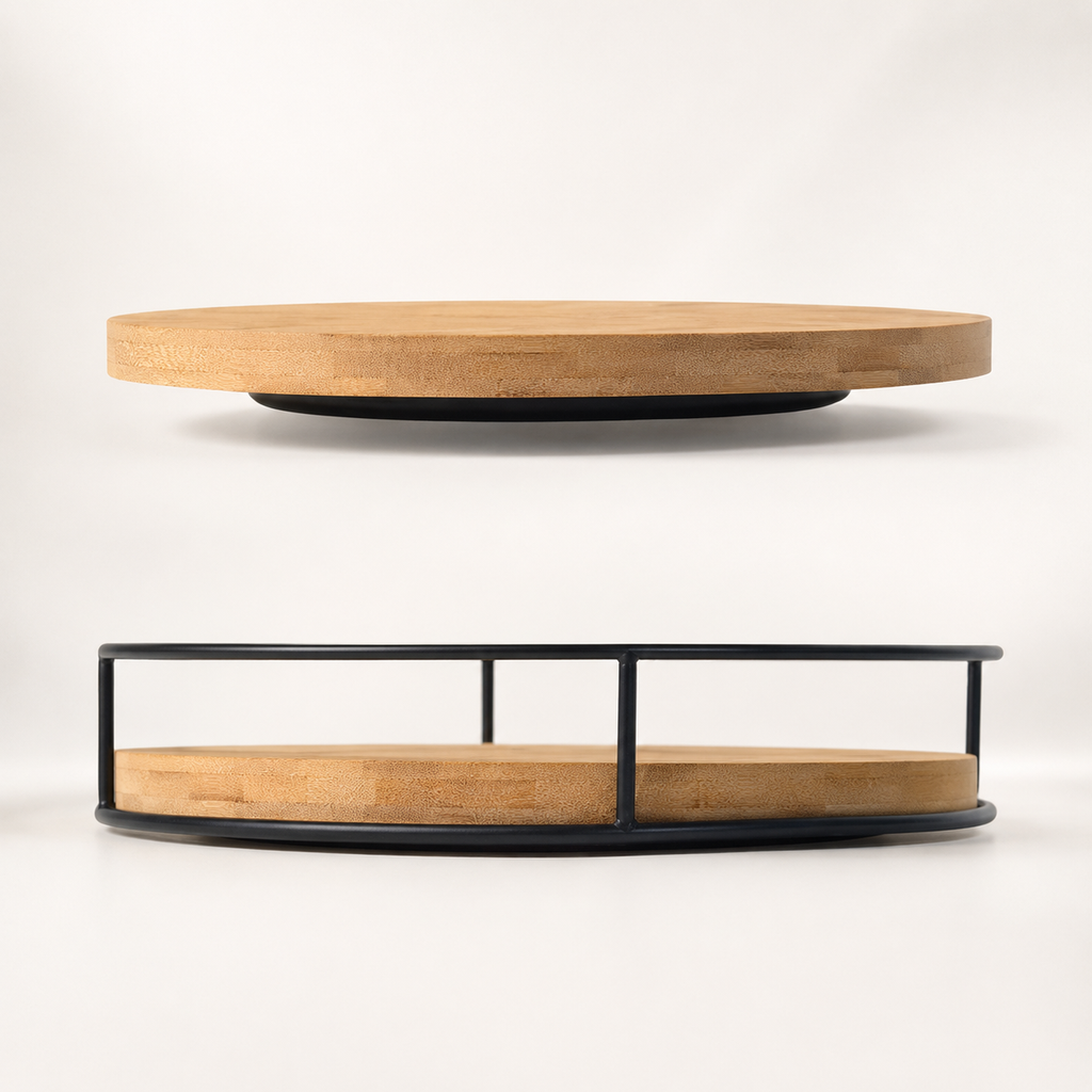 Maison Round Bamboo Vanity Tray
