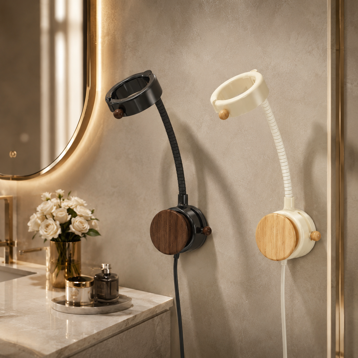 Luxe 360° Wall-Mounted Styling Tool Holder