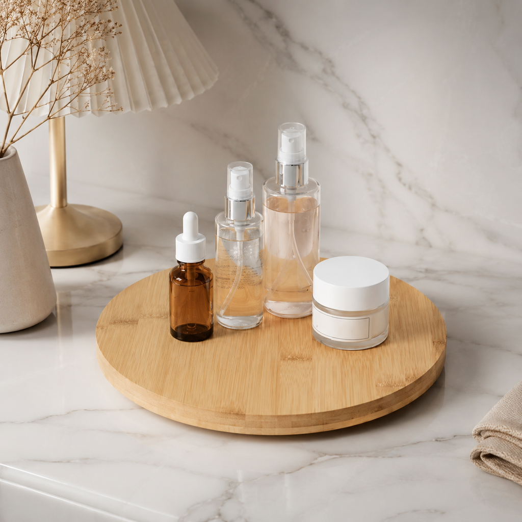 Maison Round Bamboo Vanity Tray