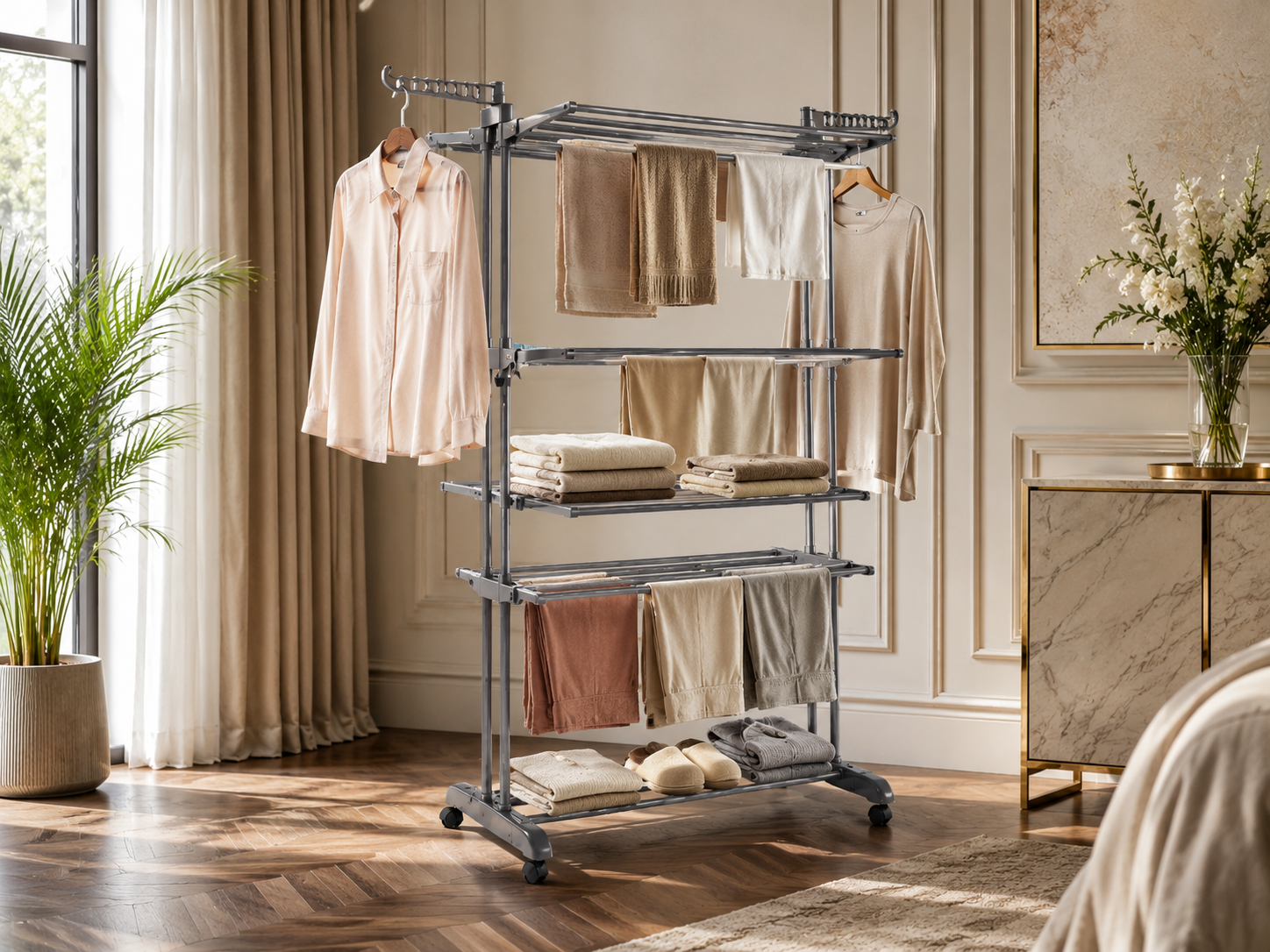 Luxe Folding Garment & Laundry Rack