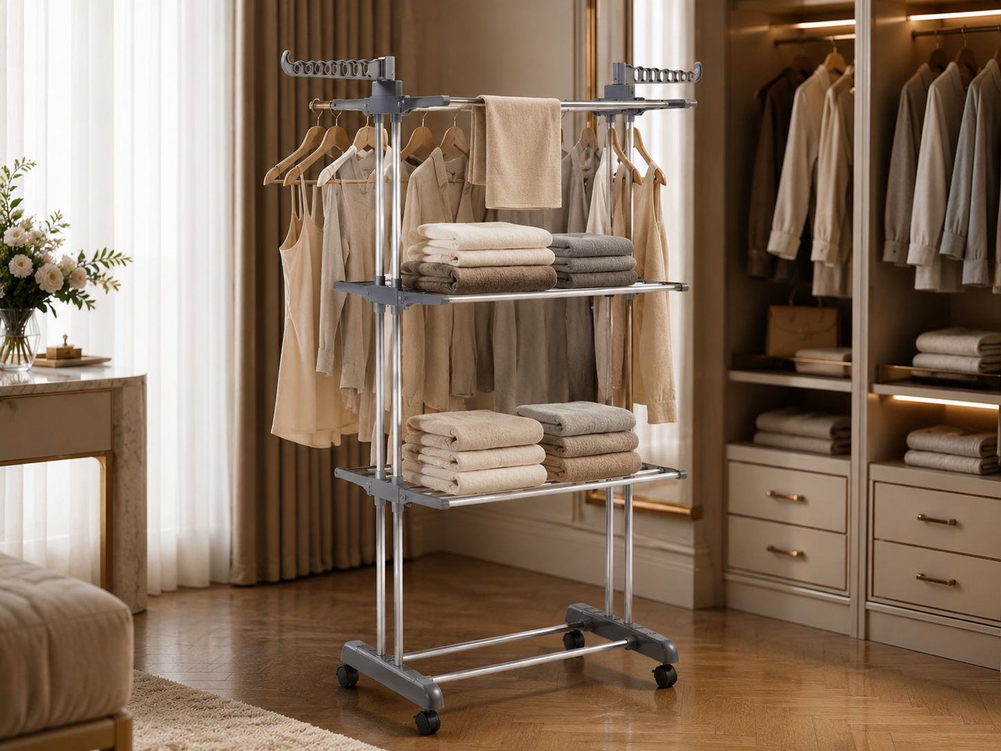 Luxe Folding Garment & Laundry Rack