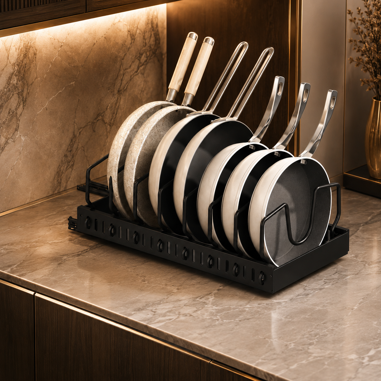 Luxe Glide Pull-Out Pot & Pan Organizer